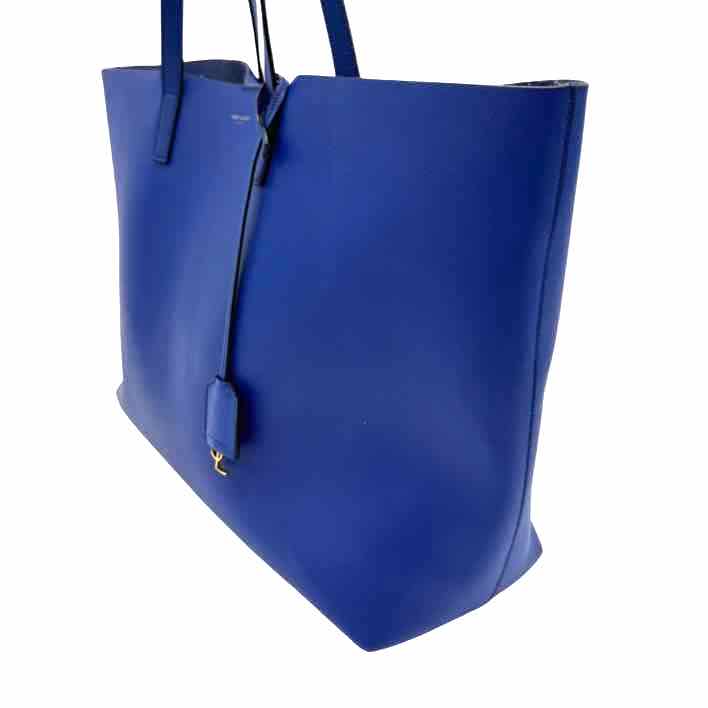 SAINT LAURENT Shopping Tote Navy Blue (Pre-Owned)