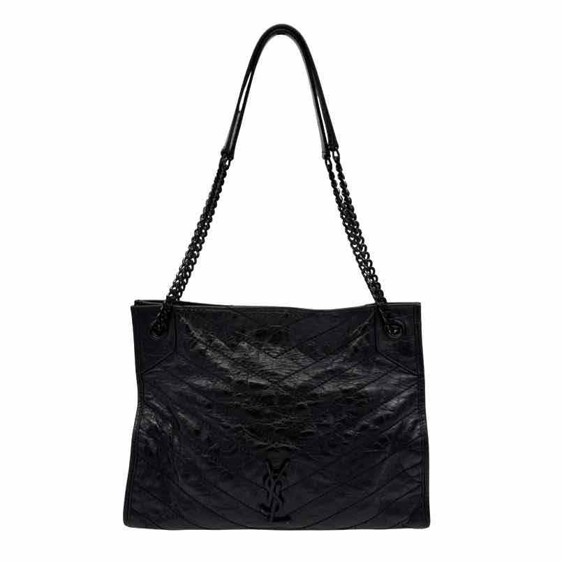 SAINT LAURENT Vintage Calfskin Niki Shopping Bag Black (Pre-Owned)