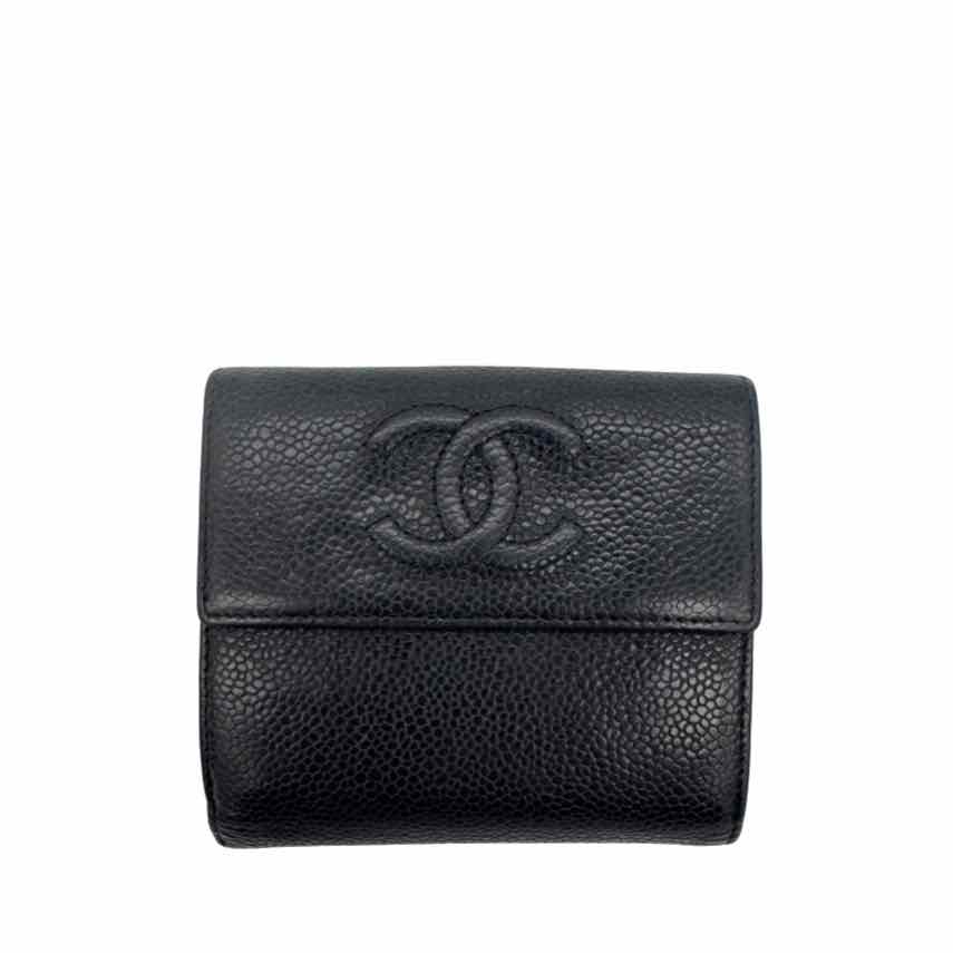 CHANEL CC Coco Compact Wallet Black (Pre-Owned)