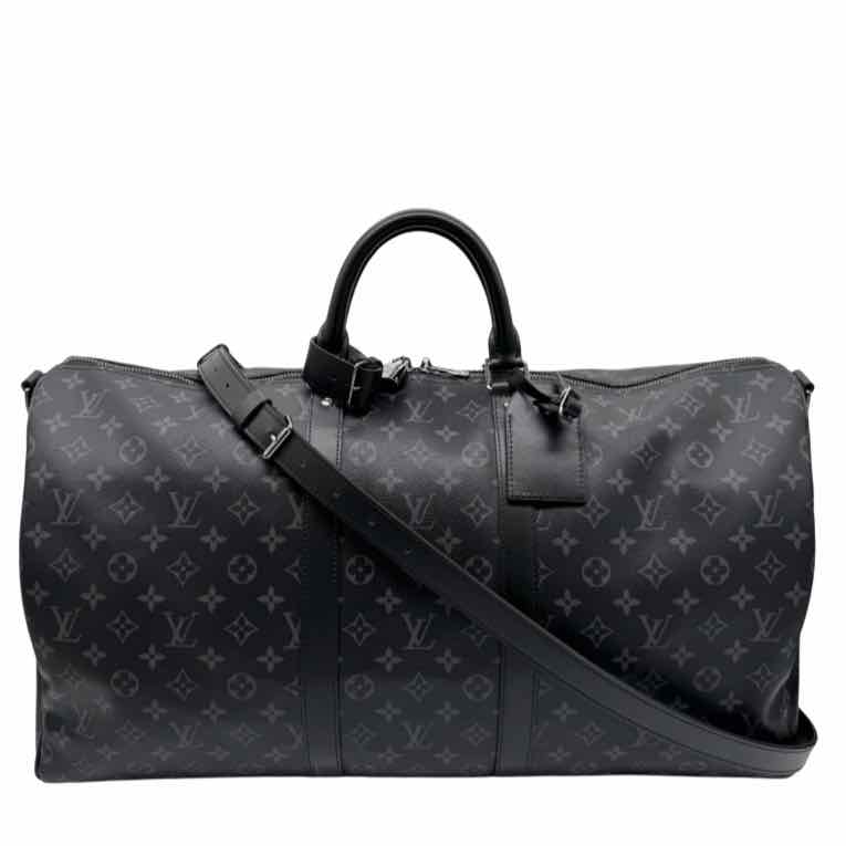 LOUIS VUITTON Monogram Canvas Eclipse Keepall Bandouliere 55 Duffle (Pre-Owned)