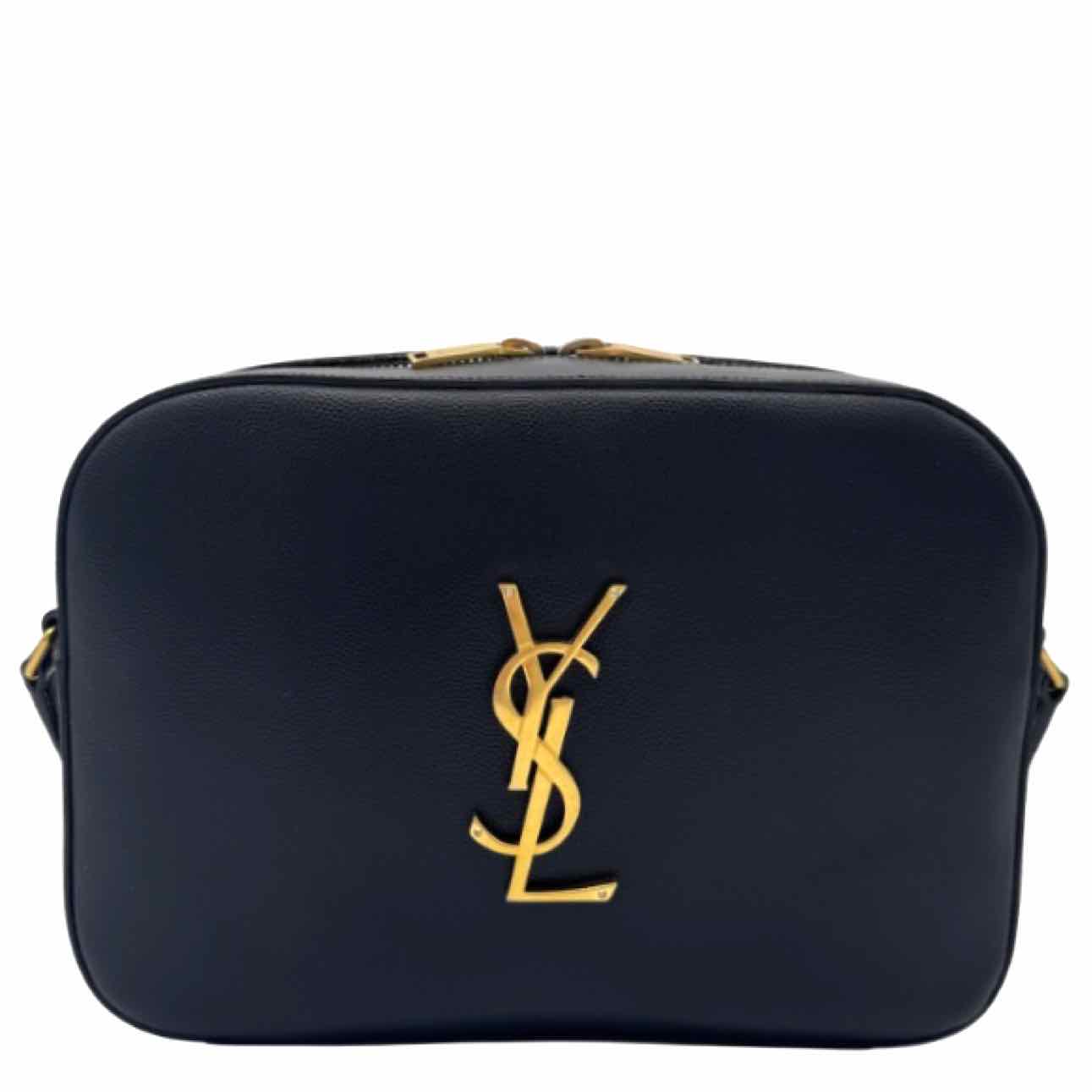 SAINT LAURENT Grain De Poudre Small Camera Bag Black