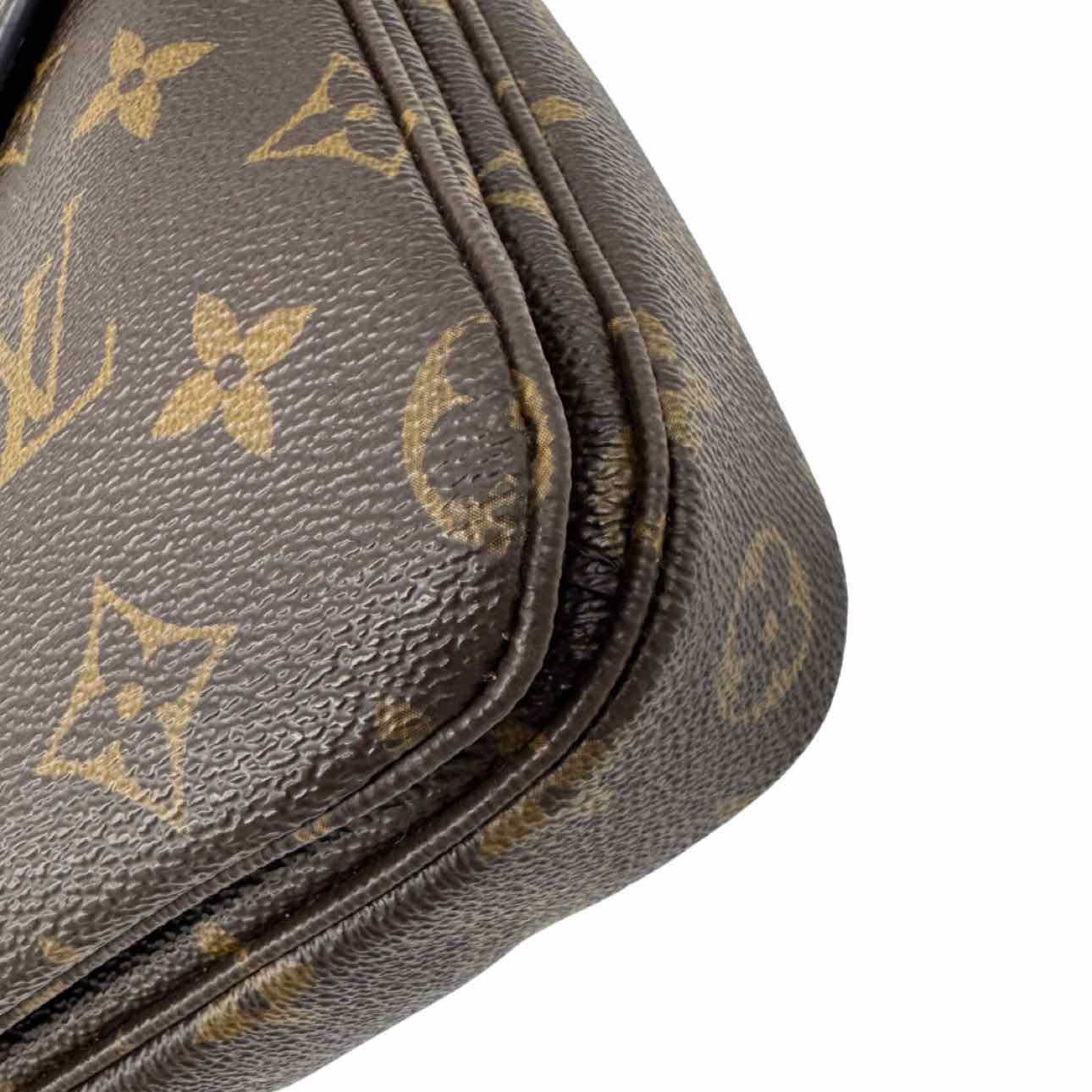 LOUIS VUITTON Monogram Canvas Pochette Metis Brown Crossbody