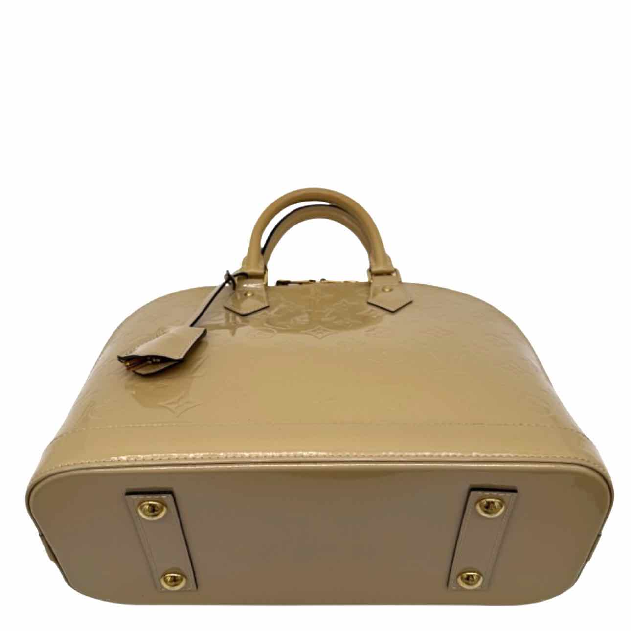 LOUIS VUITTON Monogram Vernis Alma PM Beige Tote