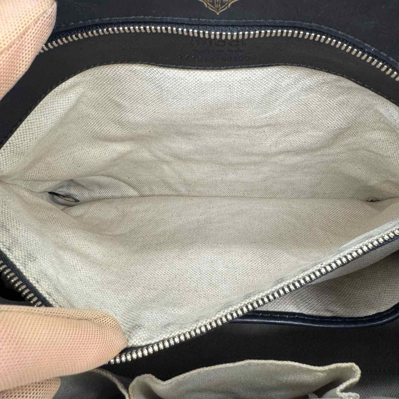 GUCCI Calfskin Stirrup Top Handle Bag Black (Pre-Ordered)