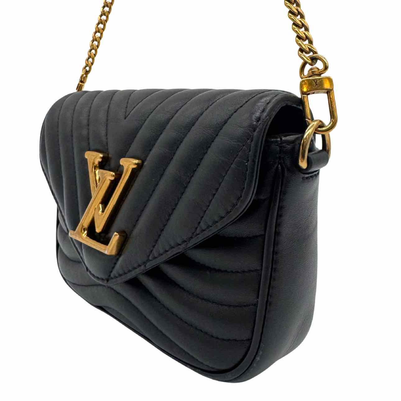 LOUIS VUITTON Calfskin New Wave Multi Pochette Black