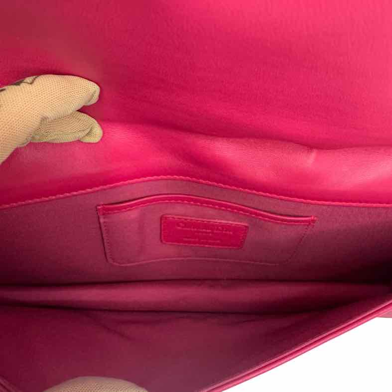 DIOR Cannage Lambskin Lady Dior Clutch Fuchsia (Pre-Owned)