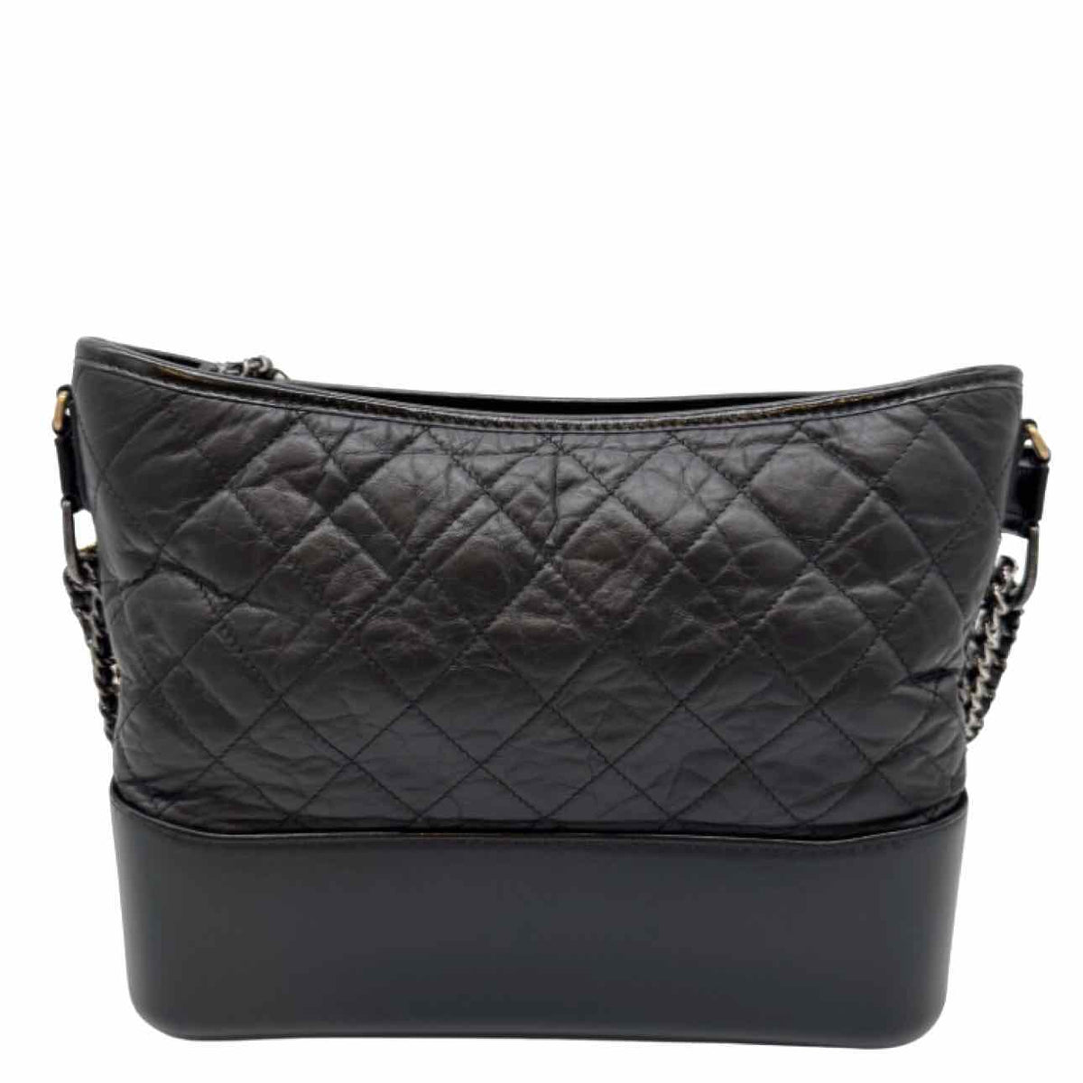CHANEL Aged Calfskin Medium Gabrielle Hobo Bag Black