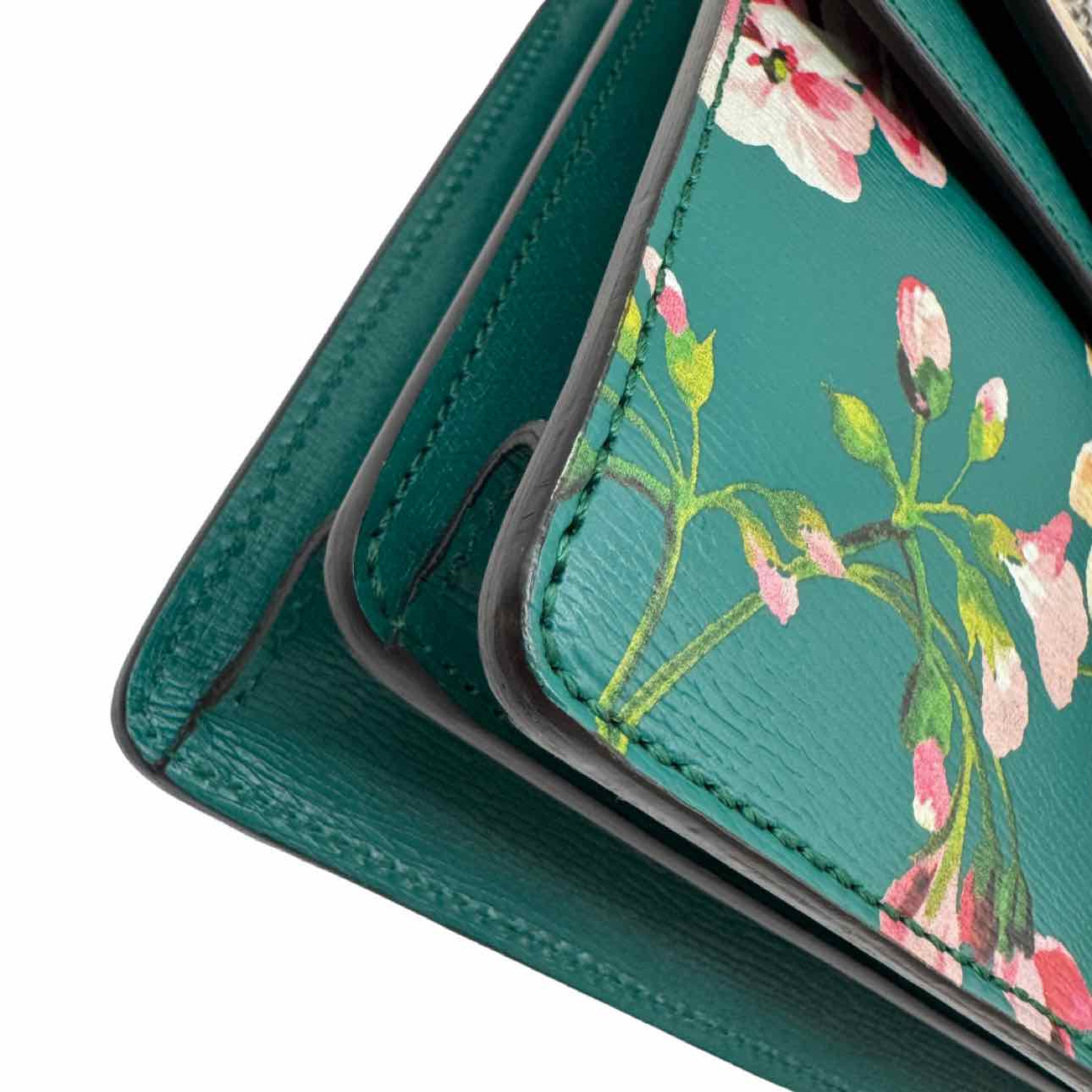 GUCCI Calfskin Leather Medium Dionysus Blooms Print Shoulder Bag