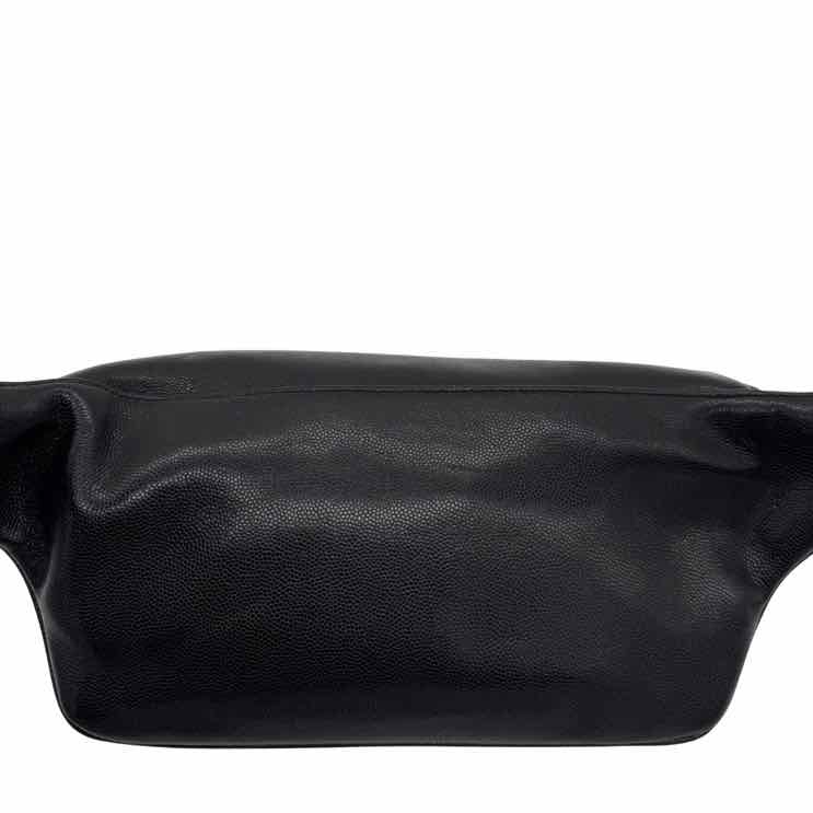 YVES SAINT LAURENT Calfskin LeatherCassandre Classic Black Belt Bag (Pre-Owned)