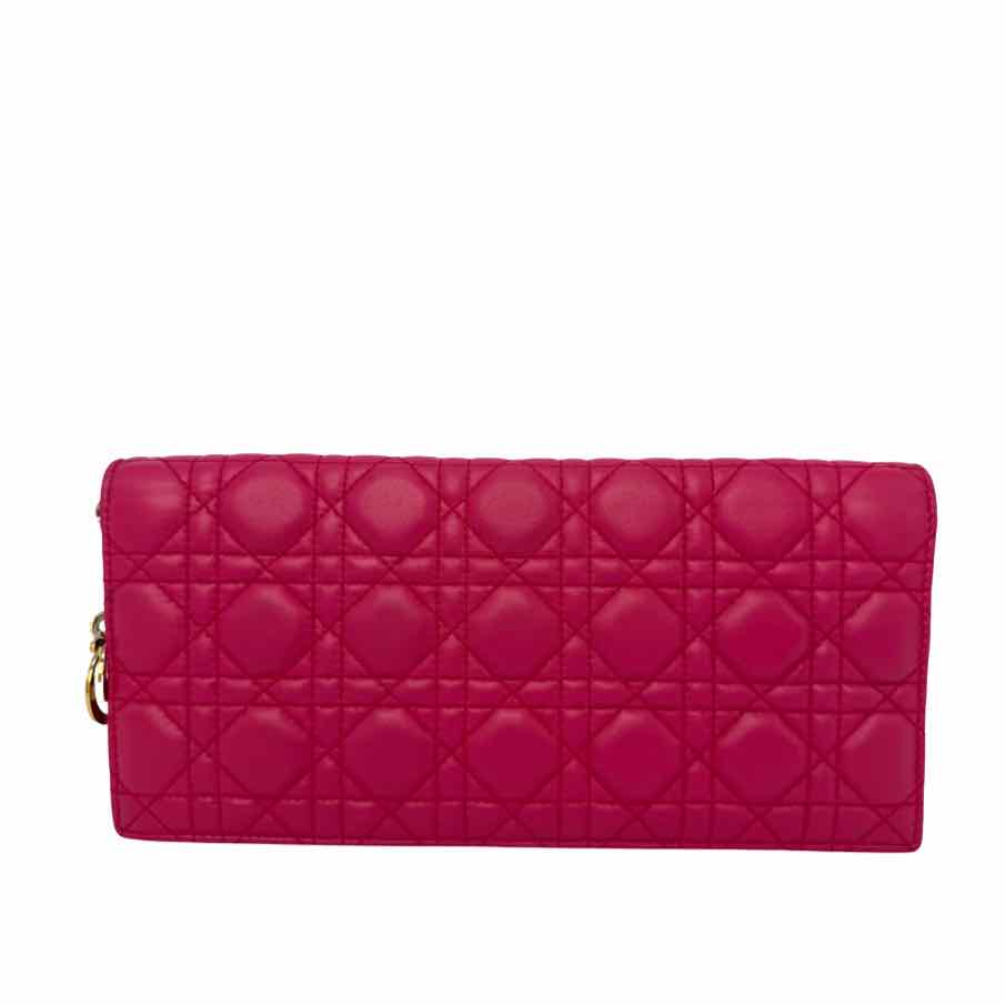 DIOR Cannage Lambskin Lady Dior Clutch Fuchsia (Pre-Owned)