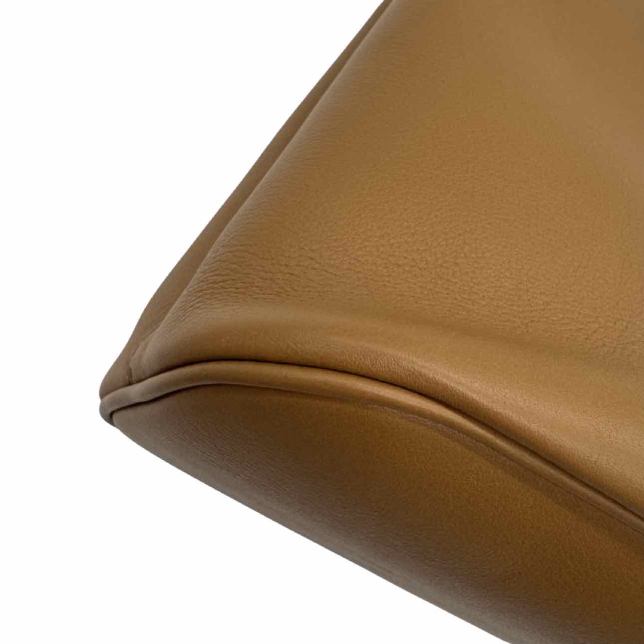 PRADA Calf Leather Medium Buckle Tote Caramel