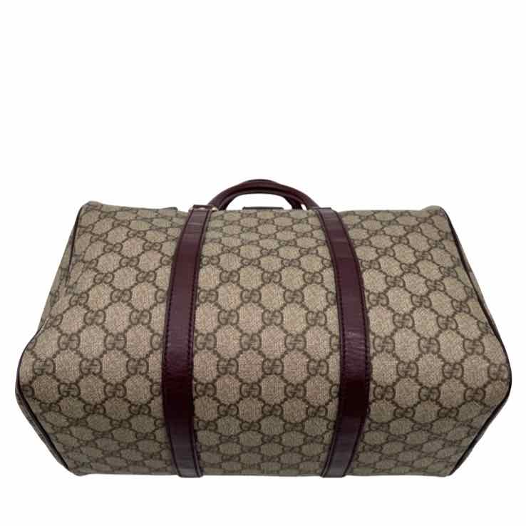 GUCCI GG Plus Monogram Medium Joy Boston Bag Burgundy (Pre-Owned)