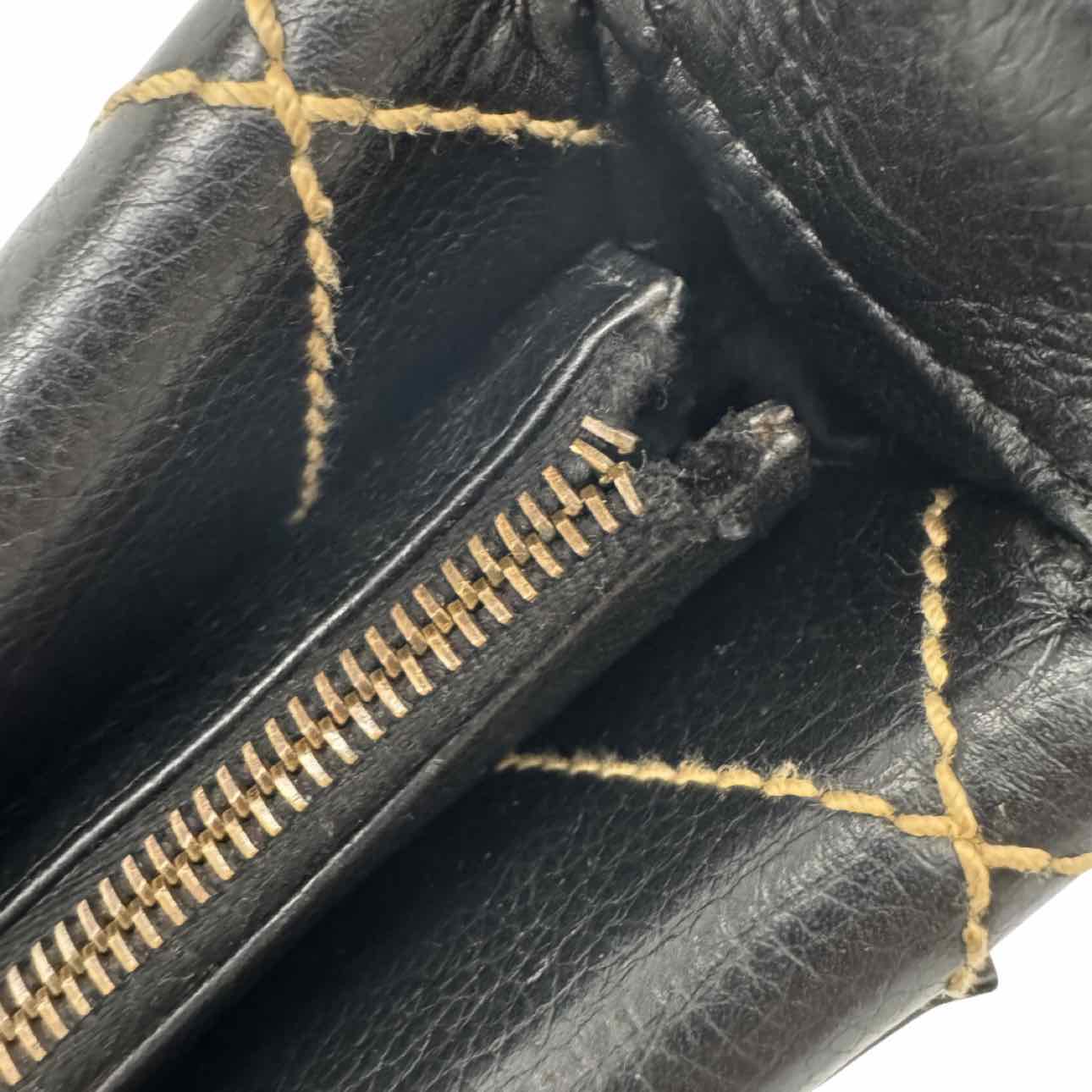 CHANEL Diamond Stitch Surpique Bag Black
