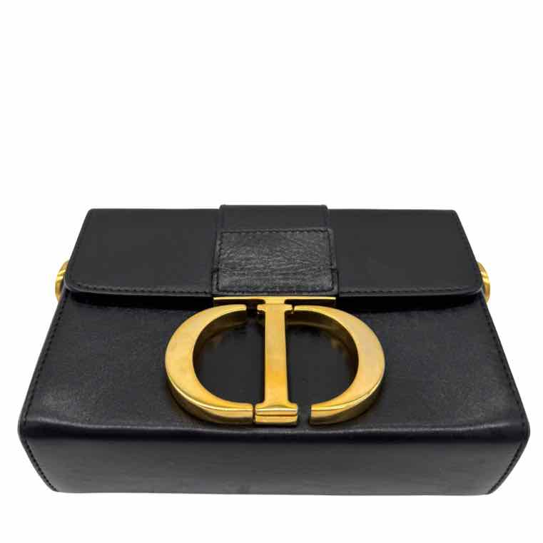 DIOR Box Calfskin Micro 30 Montaigne Flap Bag Black (Pre-Owned)
