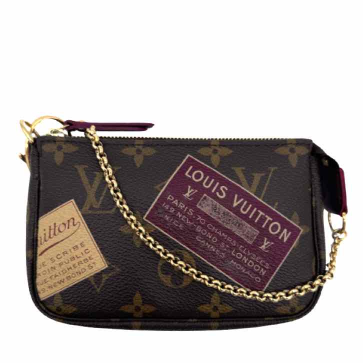 LOUIS VUITTON Monogram Canvas Stamp Mini Pochette (Pre-Owned)