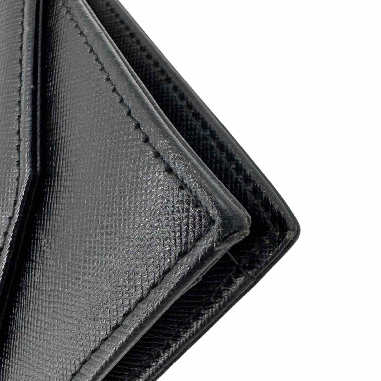 SAINT LAURENT Saffiano Leather Vintage Clutch Black