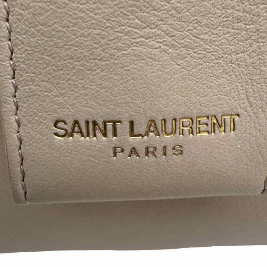 New Arrival - SAINT LAURENT Calfskin Medium Y Cabas Handbag Beige Gold HW