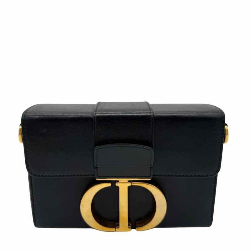 DIOR Box Calfskin Micro 30 Montaigne Flap Bag Black (Pre-Owned)