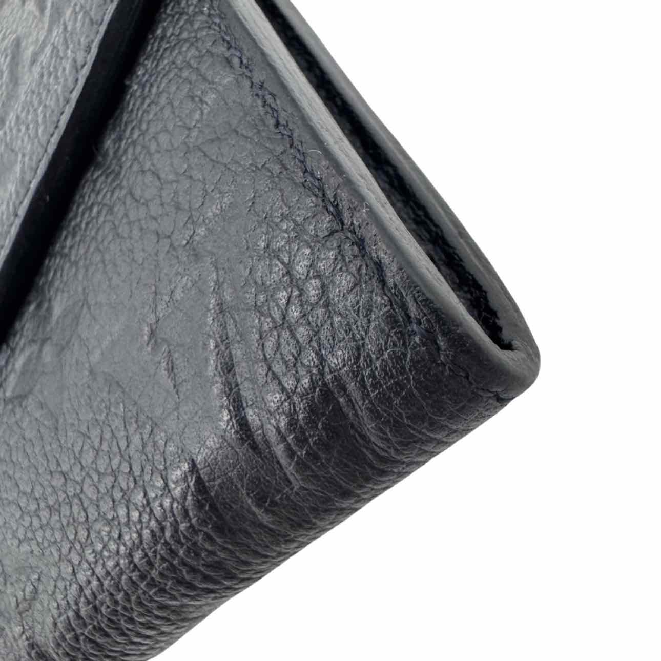 LOUIS VUITTON Empreinte Leather Sarah Wallet Navy