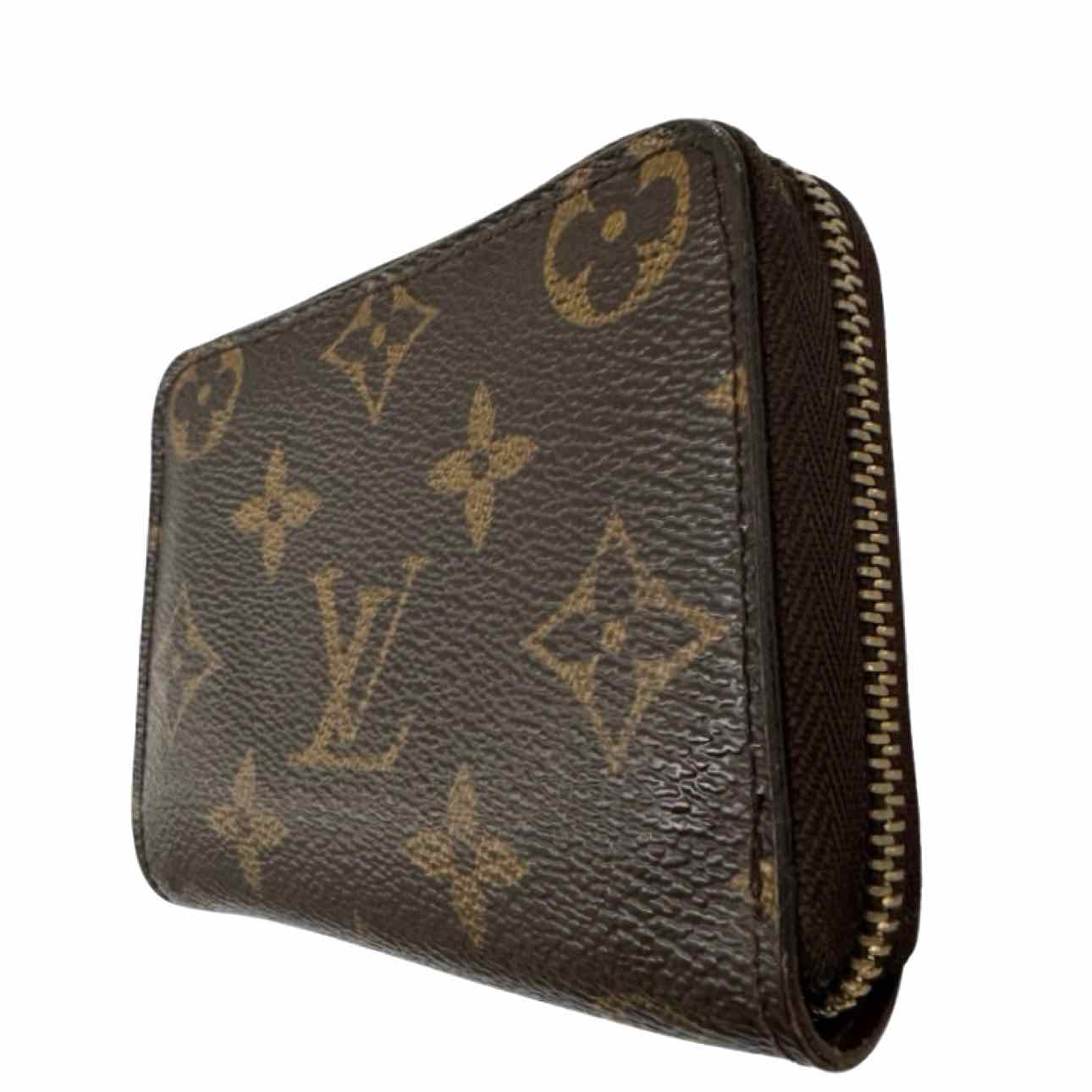 LOUIS VUITTON Monogram Canvas Zippy Coin Purse Wallet Brown