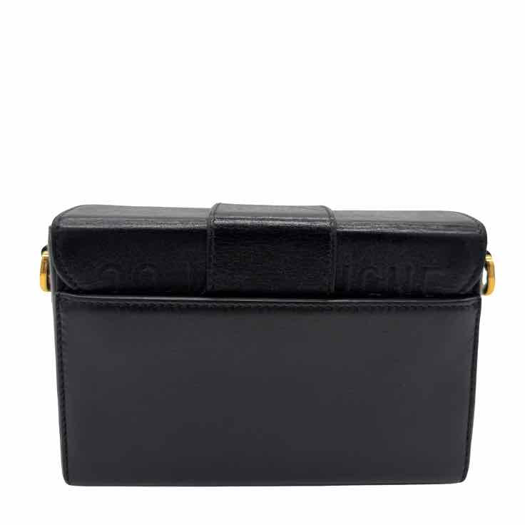 DIOR Box Calfskin Micro 30 Montaigne Flap Bag Black (Pre-Owned)