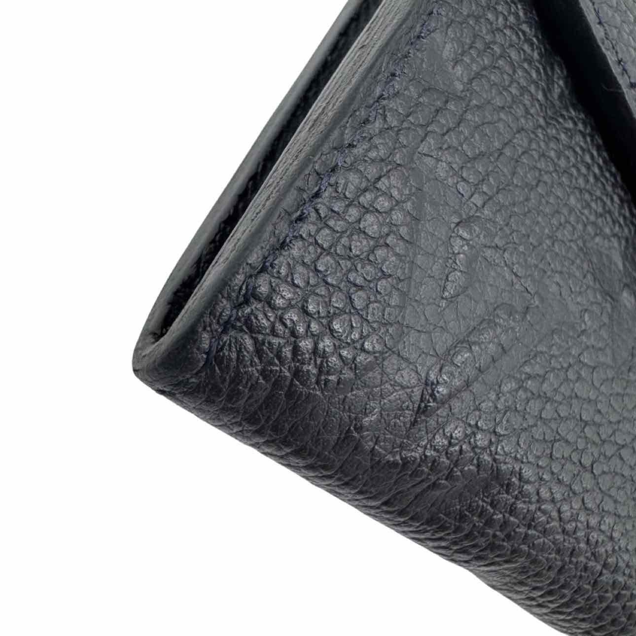 LOUIS VUITTON Empreinte Leather Sarah Wallet Navy
