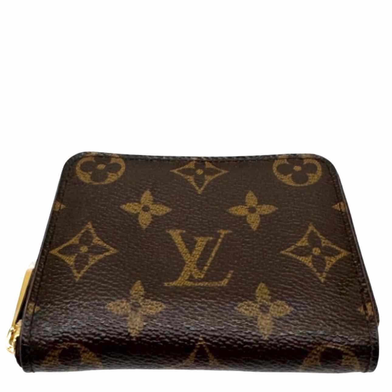 LOUIS VUITTON Monogram Canvas Zippy Coin Purse Wallet Brown