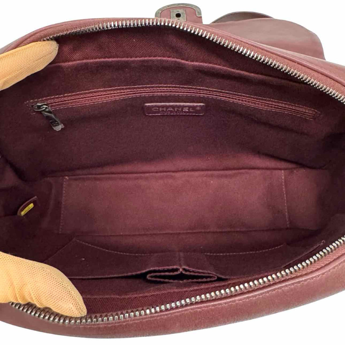 CHANEL Diamond Quilted Calfskin Paris Edinburgh Coco Flap Bag Burgundy