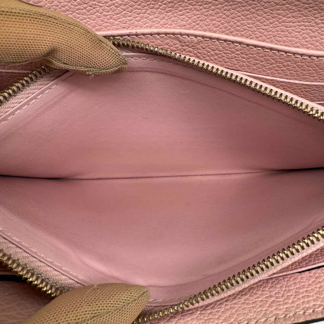 LOUIS VUITTON Empreinte Leather Sarah Wallet Rose Ballerine (Pre-Owned)