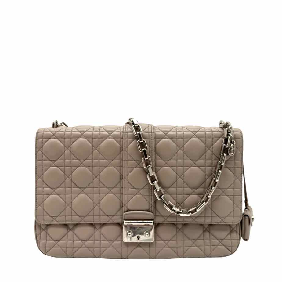 DIOR Cannage Lambskin Large Miss Dior Flap Grey (Pre-Owned)