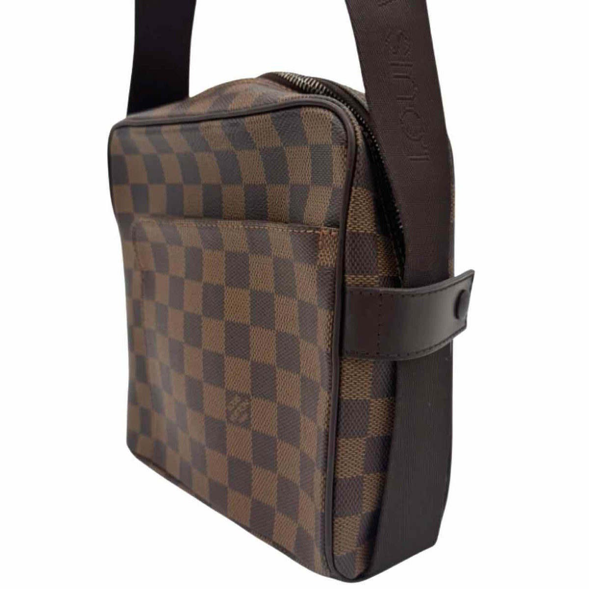 LOUIS VUITTON Damier Ebene Olav PM Messenger Bag Brown