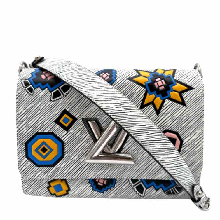 LOUIS VUITTON Epi Leather Azteque Twist MM Shoulder Bag White