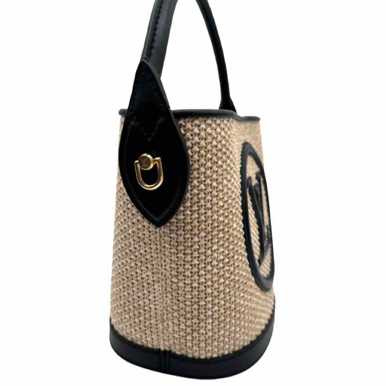 LOUIS VUITTON Raffia Petit Bucket Bag Black (Pre-Owned)