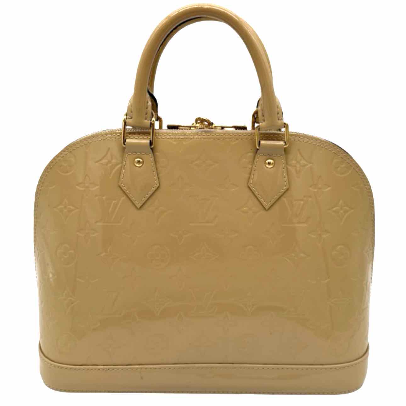 LOUIS VUITTON Monogram Vernis Alma PM Beige Tote