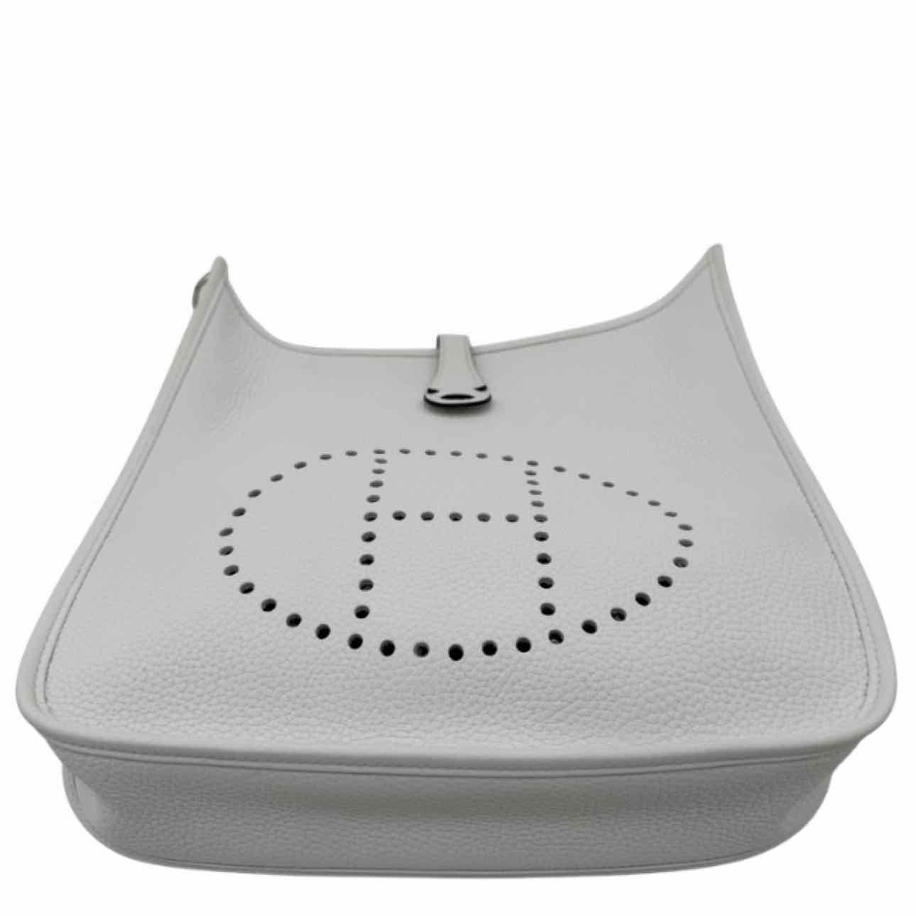 HERMES Clemence Evelyne III 29 Crossbody White