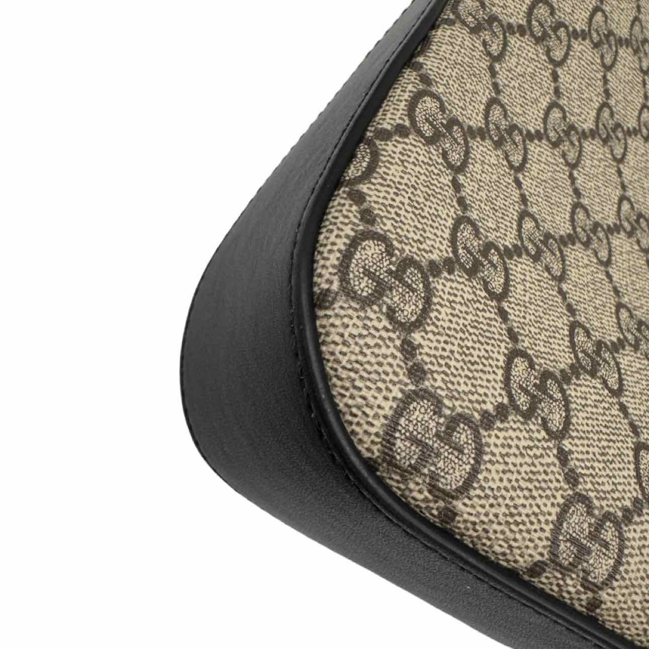 GUCCI Supreme Canvas Medium Padlock Shoulder Bag Black