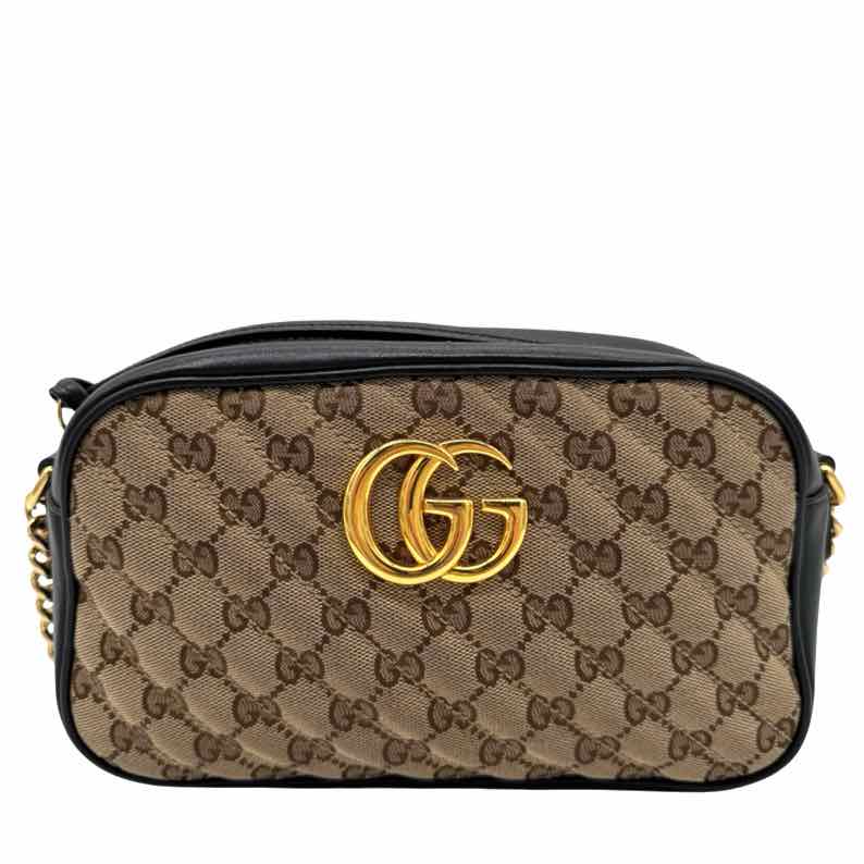 GUCCI Monogram Canvas Marmont Camera Bag (Pre-Owned)