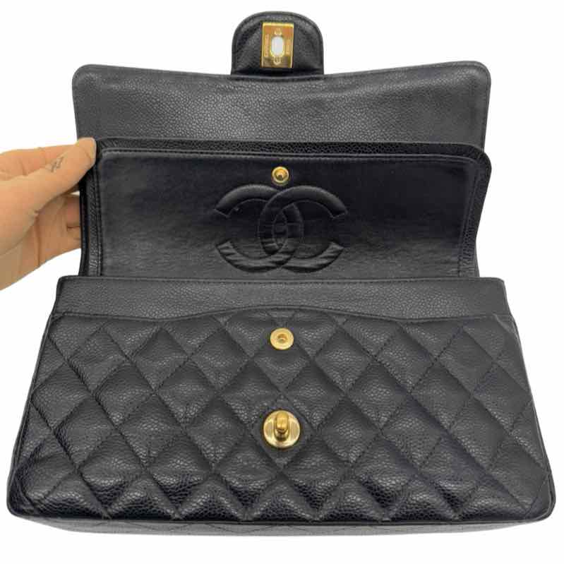 Chanel Caviar Medium Double Flap Gold HW (Pre-Owned)