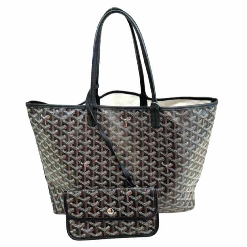 GOYARD Goyardine Saint Louis PM Tote Black (pre-owned)