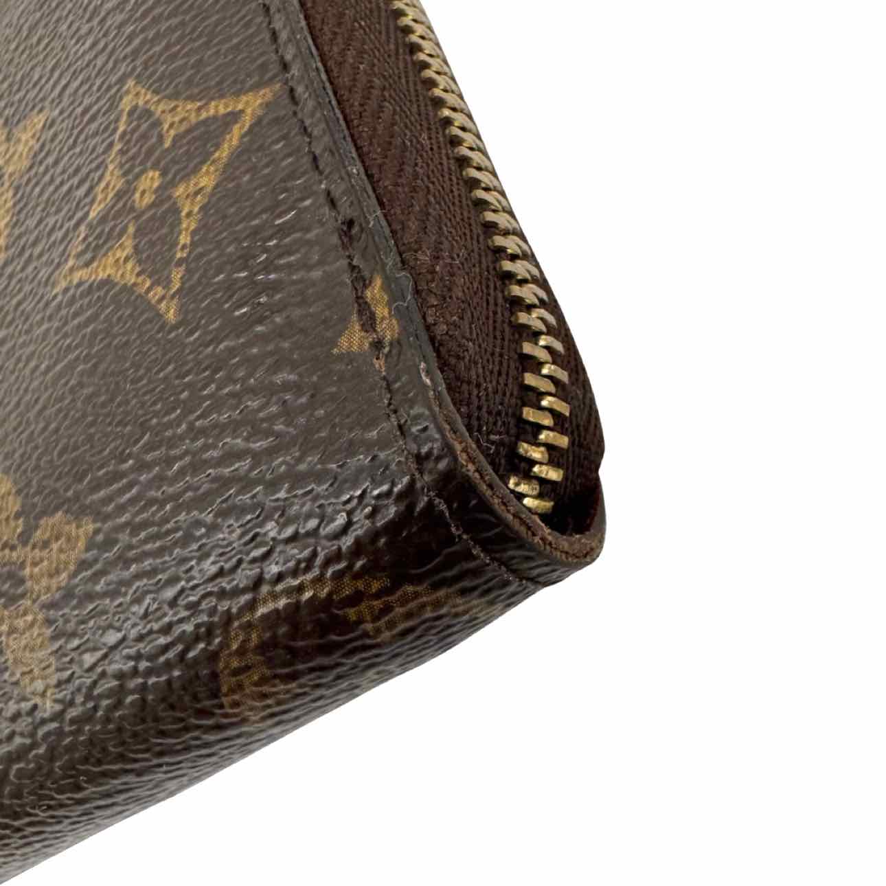 LOUIS VUITTON Monogram Canvas Zippy Coin Purse Wallet Brown