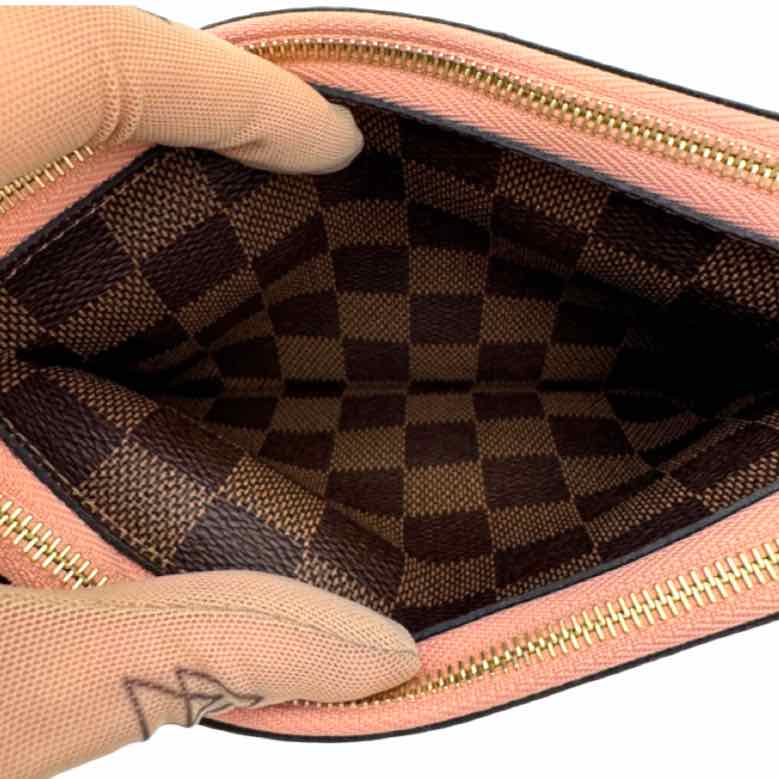 LOUIS VUITTON Double Zip Pochette Damier Ebene (pre-owned)