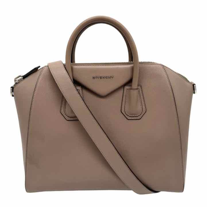 GIVENCHY Grained Goatskin Medium Top Handle Antigona Handbag Beige (Pre-Owned)