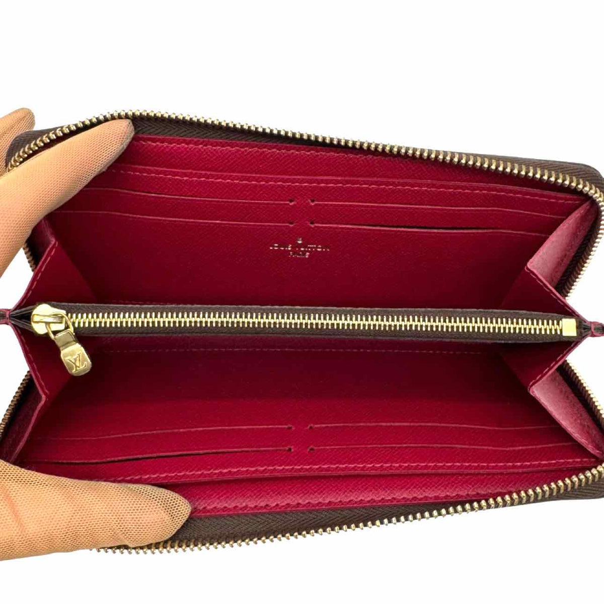 LOUIS VUITTON Monogram Canvas Clemence Wallet Brown