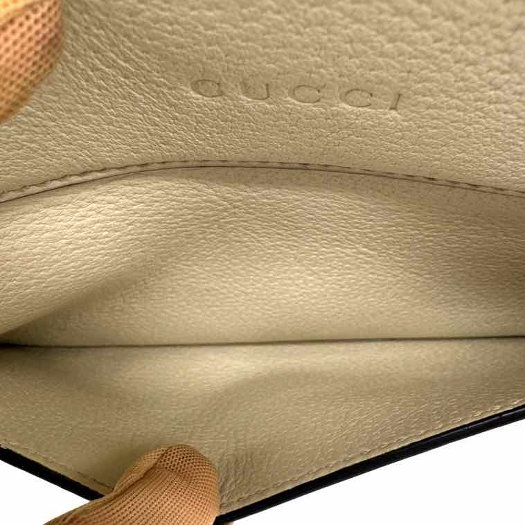 GUCCI Grained Calfskin Web Stripe Butterfly Totem Handbag Beige (Pre-Owned)