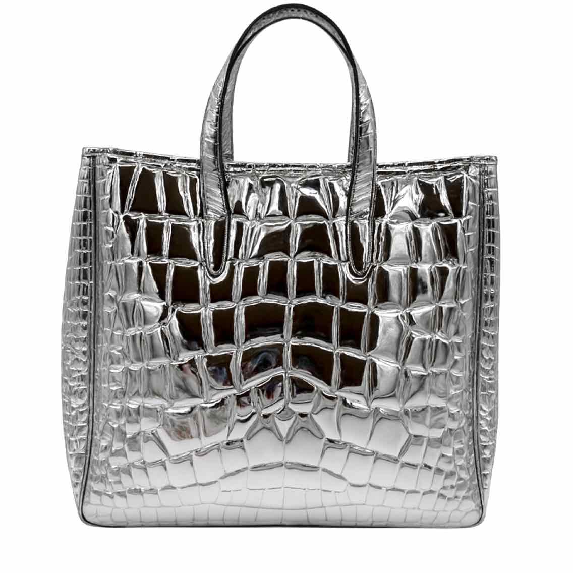 SAINT LAURENT Patent Leather Rive Gauche Raspail Tote (Pre-Owned)