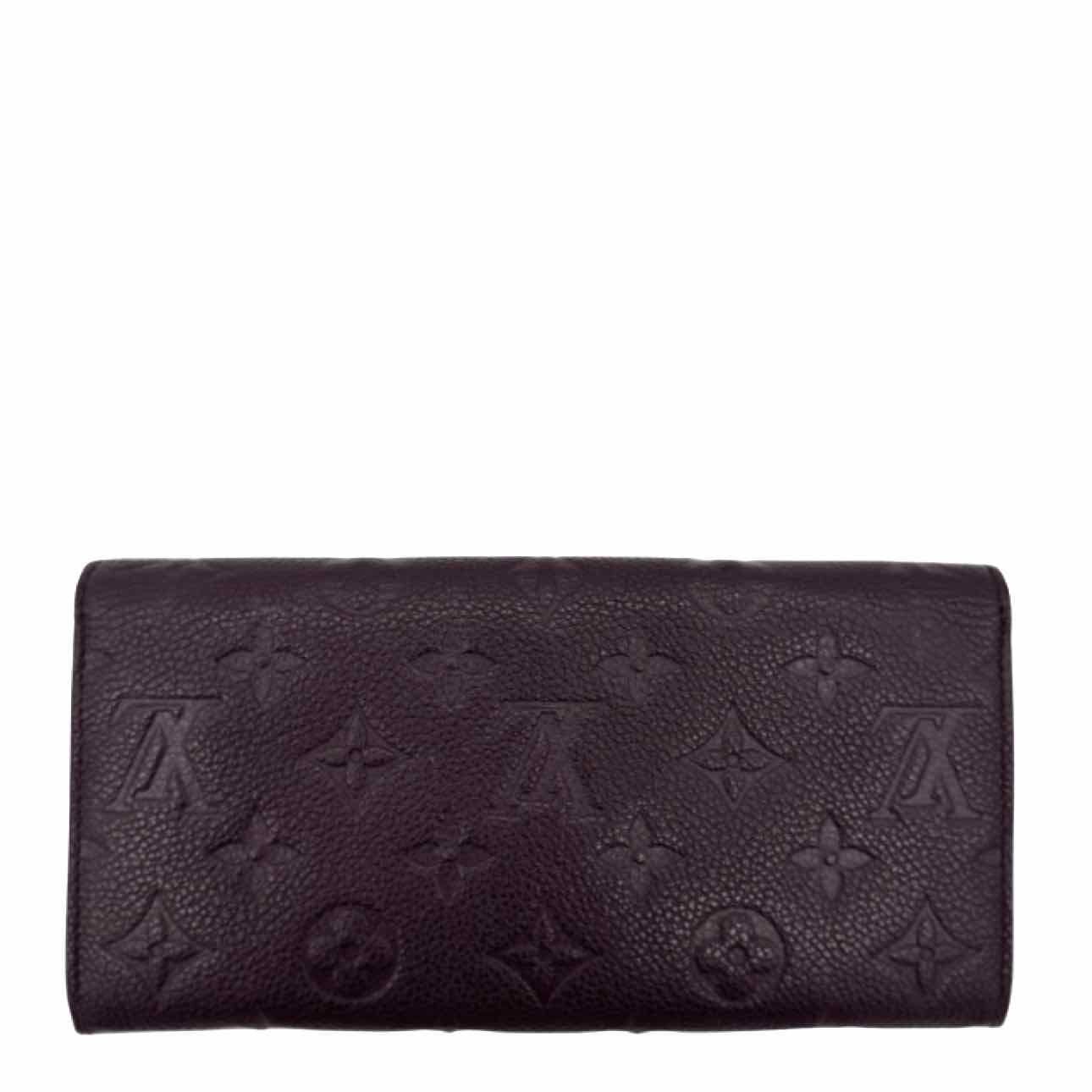LOUIS VUITTON Monogram Empreinte Sarah Wallet Maroon