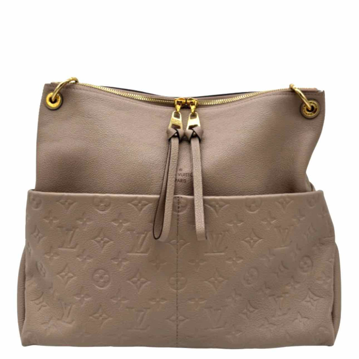 LOUIS VUITTON Empreinte Leather Maida Hobo Bag Beige