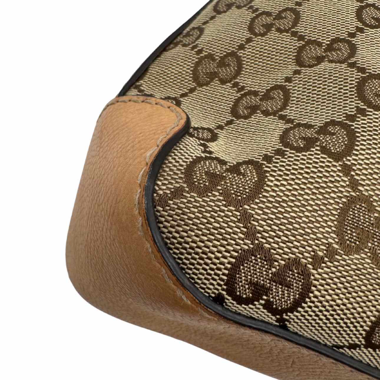 Gucci GG Monogram Marrakech Hobo Bag Brown