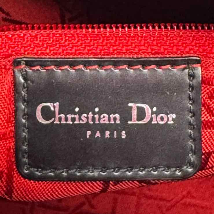 CHRISTIAN DIOR Box Leather Lady Dior Tote Black (Pre-Owned)