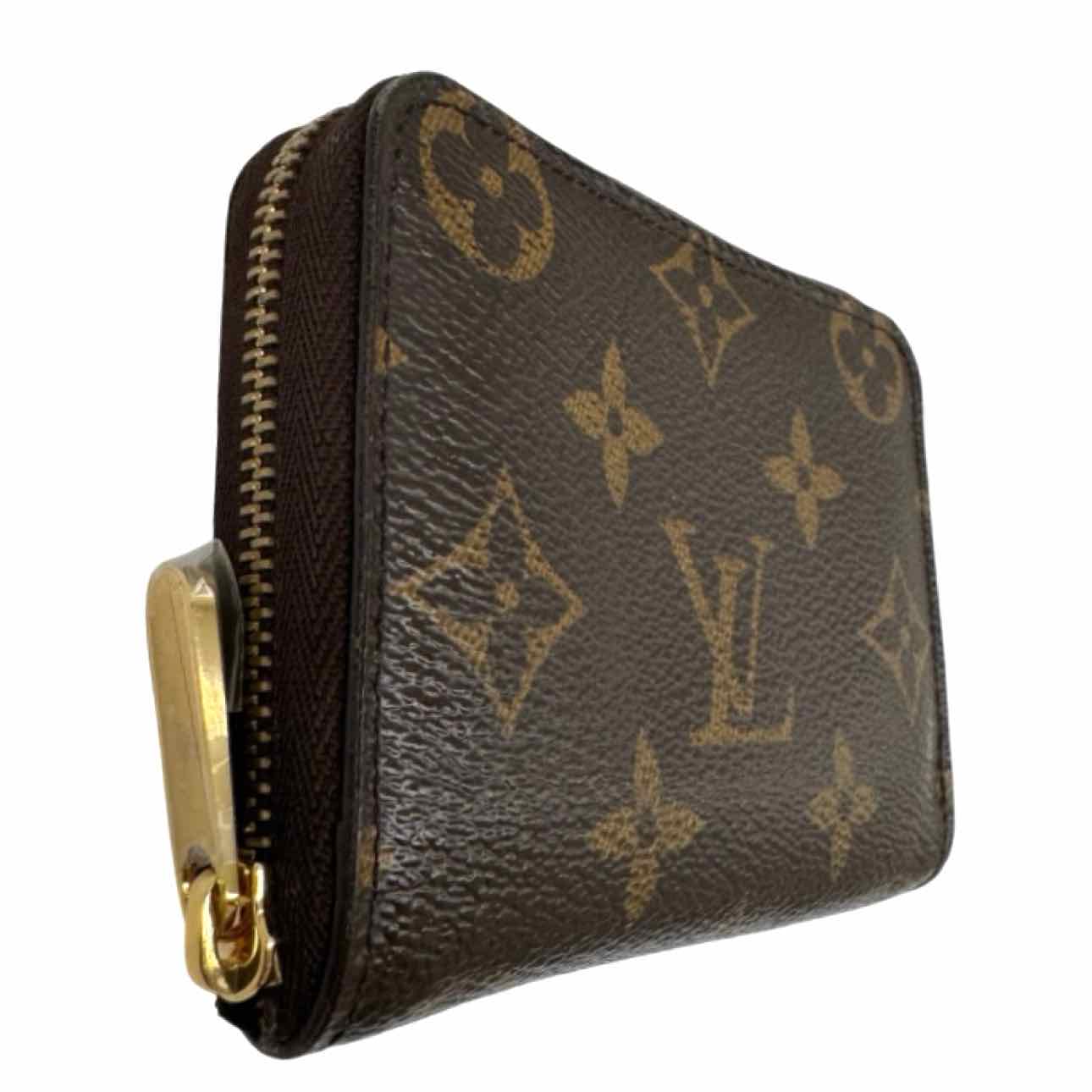 LOUIS VUITTON Monogram Canvas Zippy Coin Purse Wallet Brown